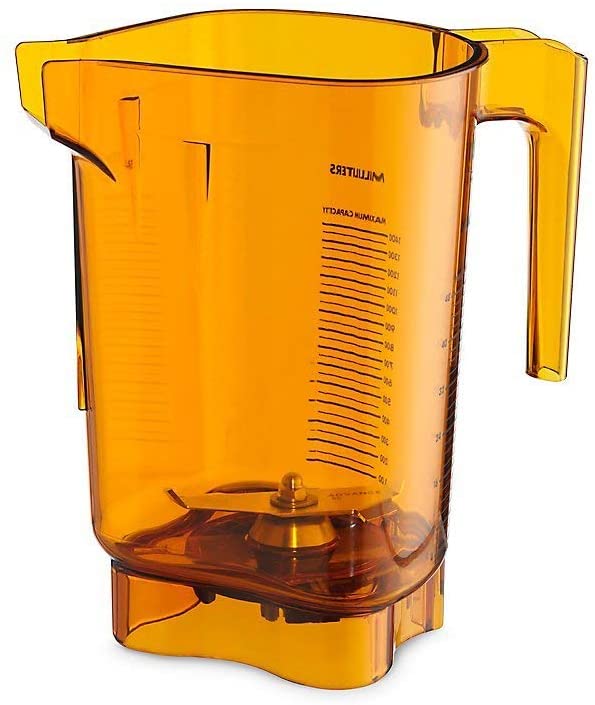 Vaso para licuadora capacidad 48 oz 1.4 lt incluye cuchilla y tapa color naranja Vitamix Industrial Taylor